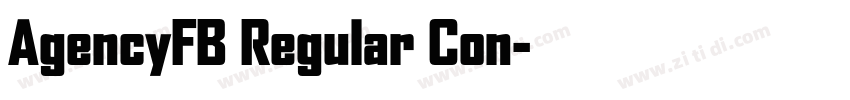 AgencyFB Regular Con字体转换